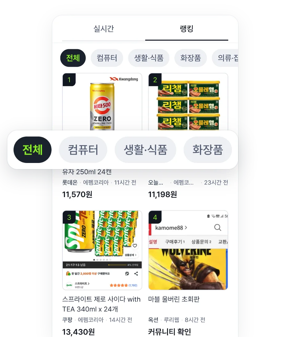 핫딜 카테고리